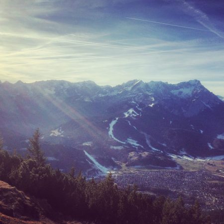 Blick auf die Zugspitze vom Wank aus